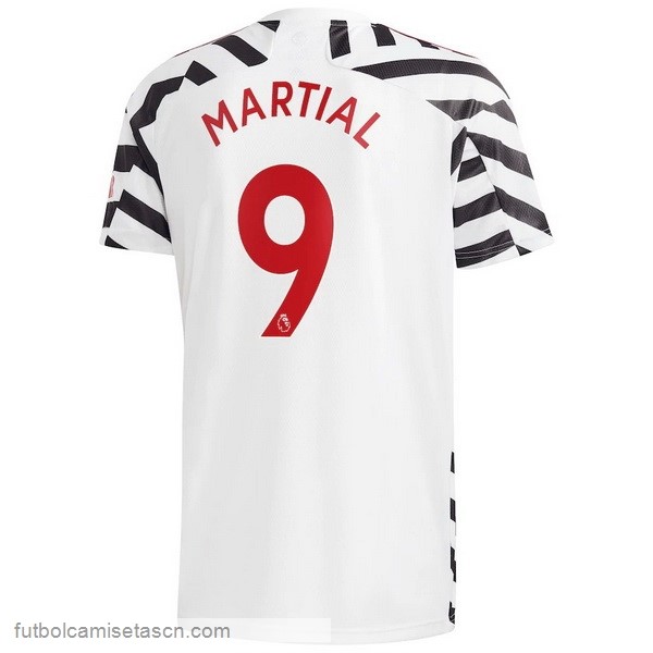 Camiseta Manchester United NO.9 Martial 3ª 2020/21 Blanco
